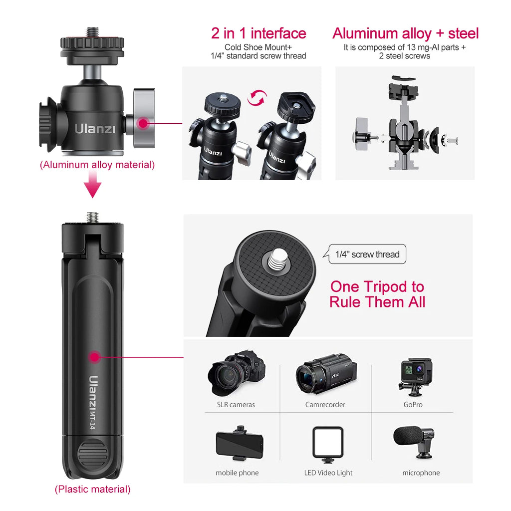 Ulanzi MT-14 Aluminum Alloy Tripod