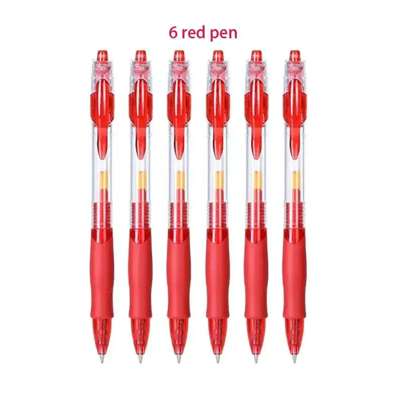 13/30PCS Gel Pens Refills Set Kawaii Stationery Writing Pen Black/Red/Blue Ink 0.5 mm Ballpoint Pen Office School Supplies Tools