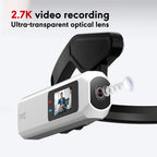 Cámara portátil mini HD 2.7K/60FPS/60FPS, cámara ponible, lente gran angular de 110°, aplicación WiFi, videocámara, cámara deportiva montada en la cabeza