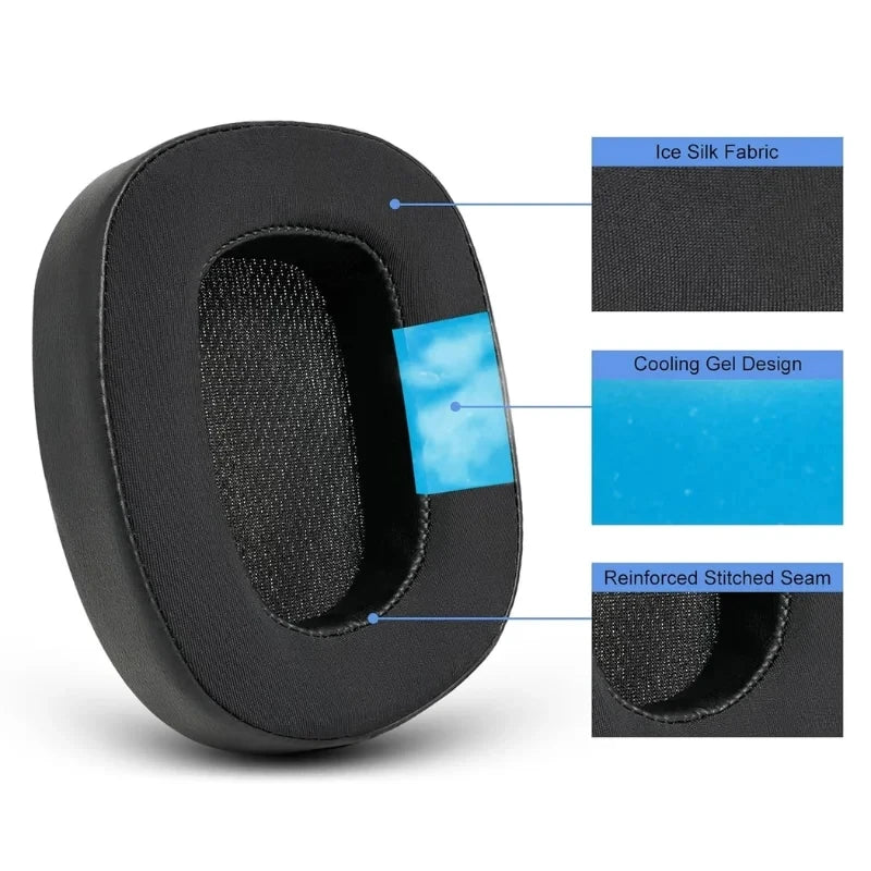 Suitable for Logitech G933 earphone cover G633 earphone cover sponge cover mesh earmuff head beam leather earmuff