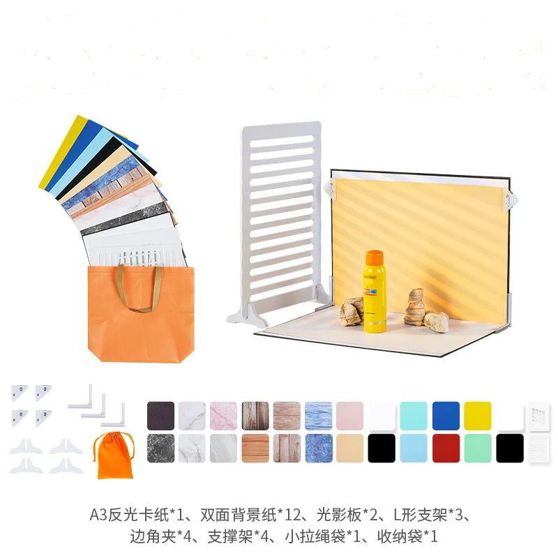 Selens 11.6x16.5 inch Photography Backdrop Board Photo Studio Kits Background Photography 12 Double-Sided Background Paper Shoot