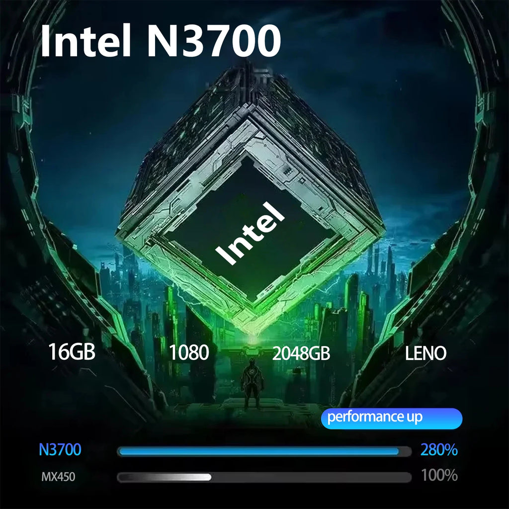 NAIWO Laptop Intel N3700 15.6" IPS FHD Intel 4405U Laptop 16GB 2TB SSD 5000mAh Battery Windows 11 Office Laptop Thin and Light