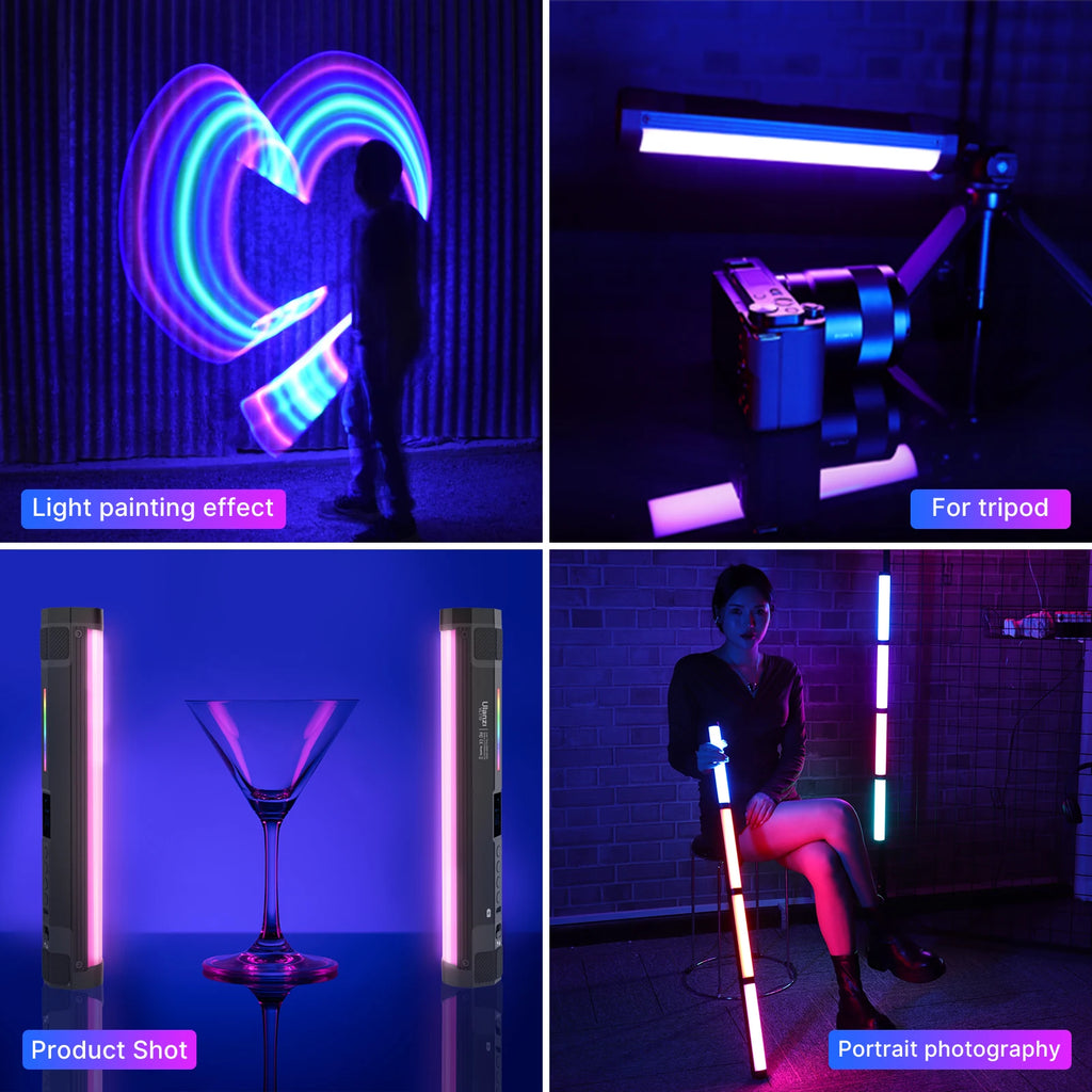 Ulanzi VL110 RGB Stick Light Led Video Tube Light Full Color Magnetic Handheld Lamp Dimmable Portable Photography Studio Light