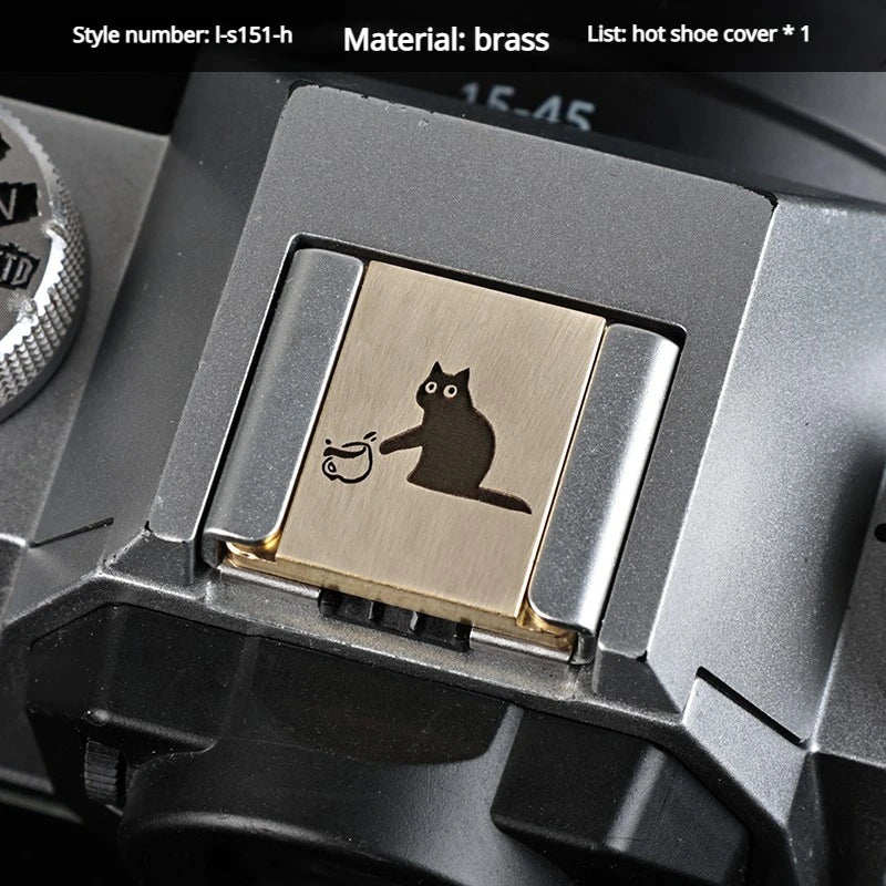 Bronze hot Shoe Cover Suitable for Fuji xt50 xs20 z72 z50 z30 r50 gr3x Micro Single Metal Dust Cover Decorative Accessories