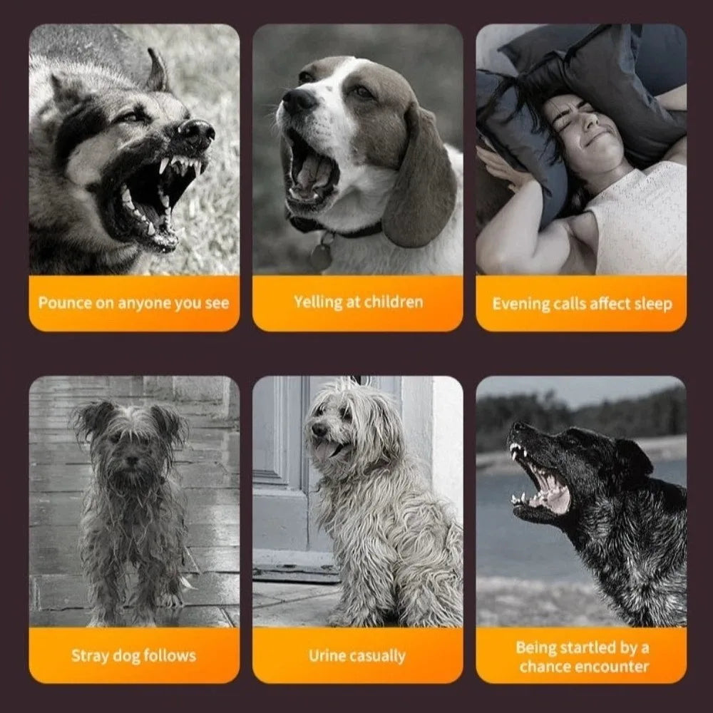 Smart Ultrasonic Dog Repeller LED Light Handheld Bark Deterrent Device Safe Anti Bite Dog Removal Device Pet Training