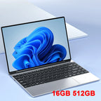 Ultra Slim 14.1 Inch Laptop 16GB RAM 2TB SSD Windows 11 Intel N3700 Notebook 1920x1080 Display Office Study Computer PC For