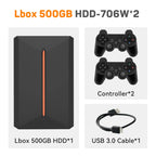 JMachen 500GB Game Hard Drive Launchbox Portable Gaming HDD with 3700+PC/3D Games for PS4/PS3/PS2/Wii/WiiU/Switch Game Console
