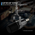 FDUCE SL40X+ /SL40X XLR Dynamic Microphone Kit With Arm Stand/Built-in Headset Output / Sound Insulation,For PC PS5/4 Mixer