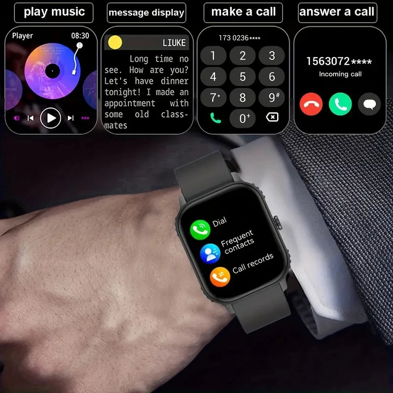 DAORKOW's new large-battery watch, 1000mAh, Bluetooth call, heart rate, blood pressure, and smartwatch for both men and women