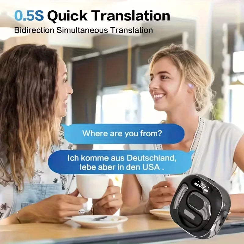 Translator New Bluetooth 5.3 Wireless Headphones Translation Earphones IPX4 Waterproof Rating Long Battery Life
