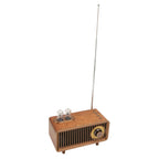 Wooden FM Stereo Sound Radio Vintage Imitation Wood Grain Portable Bluetooth Speaker Portable Speaker Vintage Radio Speaker