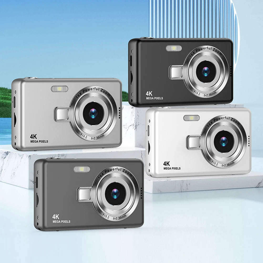 4K HD 1080P Digital Camera Anti-Shake Autofocus Vlogging Camera 96MP Portable Vlogging Camera 16X Zoom for Kid Adult Photography
