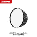 AMBITFUL QD-P70 70CM QD-P90 90CM QD-P120 120CM Quickly Release Parabolic Deep Softbox Grid for Bowens Elincrhom Mount