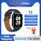 Mibro T2 Smartwatch, posicionamiento GPS, pantalla AMOLED HD de 1.75 pulgadas, AOD, resistencia al agua de 2 ATM, llamadas Bluetooth, relojes inteligentes deportivos para hombres y mujeres