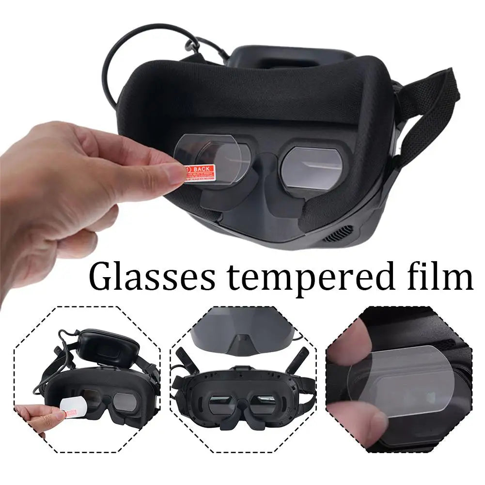 Para DJI GOGGLES N3 Película templada Película protectora HD con herramienta de instalación Película protectora antirrayas y a prueba de polvo para DJI