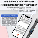 Smart Recording Watch AI Recorder Intelligent Real-time Transcription Translation Conversation Recording Bracelet APP Control