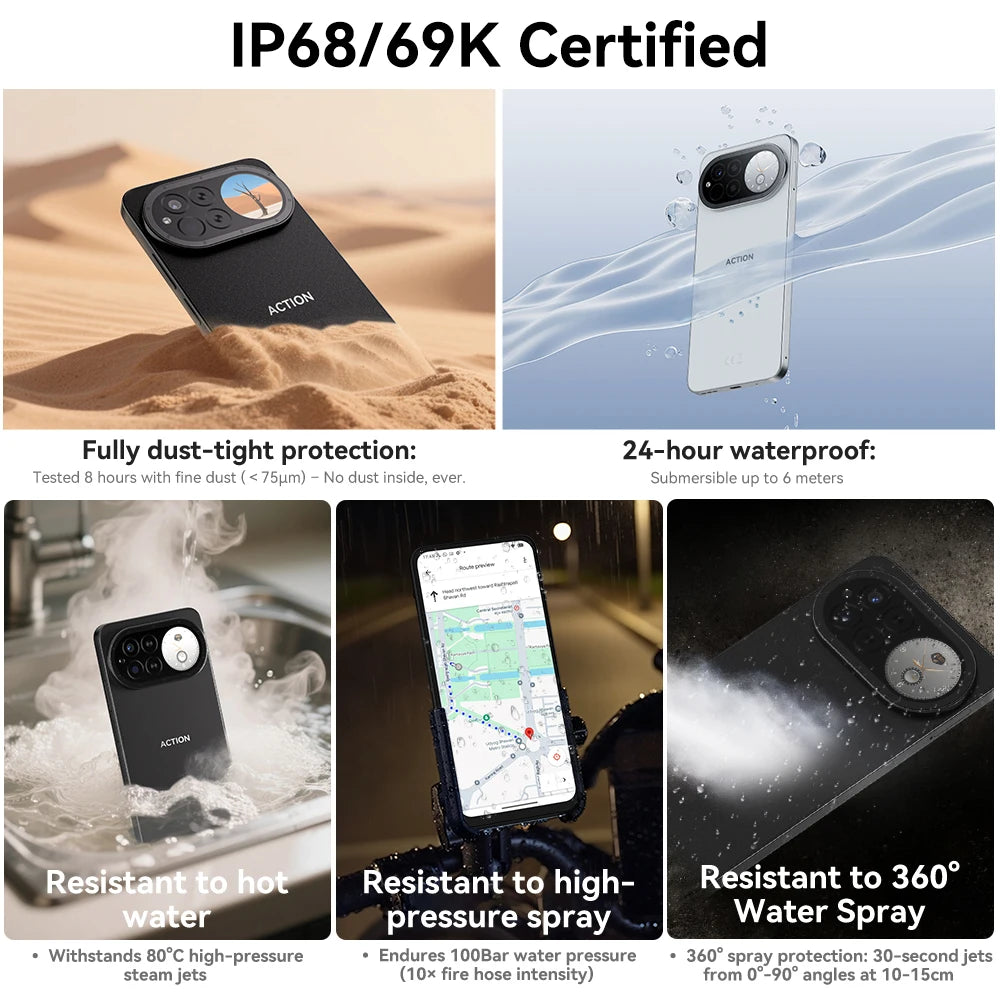 IIIF150 ACTION 15 Global Version Smartphone Helio G81 Massive 5100mAh Battery 48MP Camera 6.67" Display Dual Screen Design