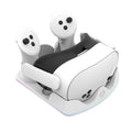 Charging Dock for Meta Quest 3S VR Charging Station W/ RGB Light Charging Stand Headset Display Stand and Controller Mount