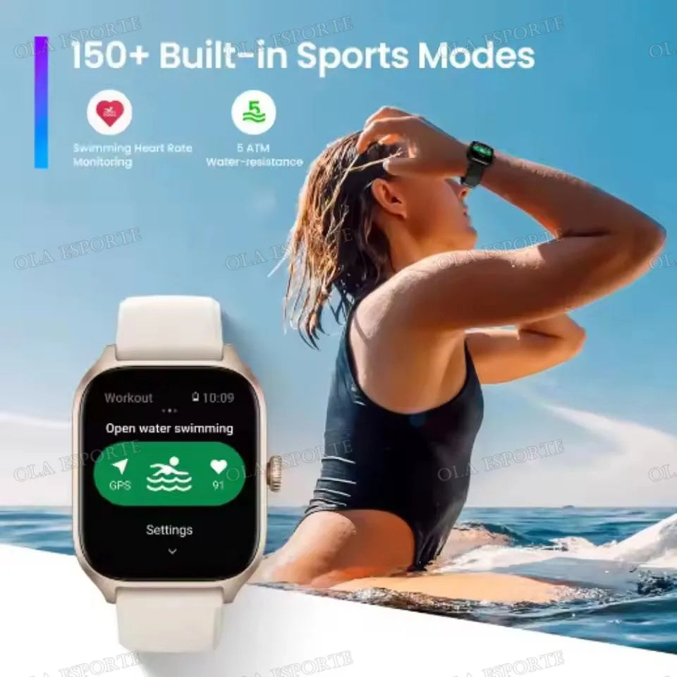 New Double Strap Smart Watch 1.75" AMOLED Screen Voice Assistant Bluetooth Call Men Women Smartwatch Heart Rate Sleep Monitoring
