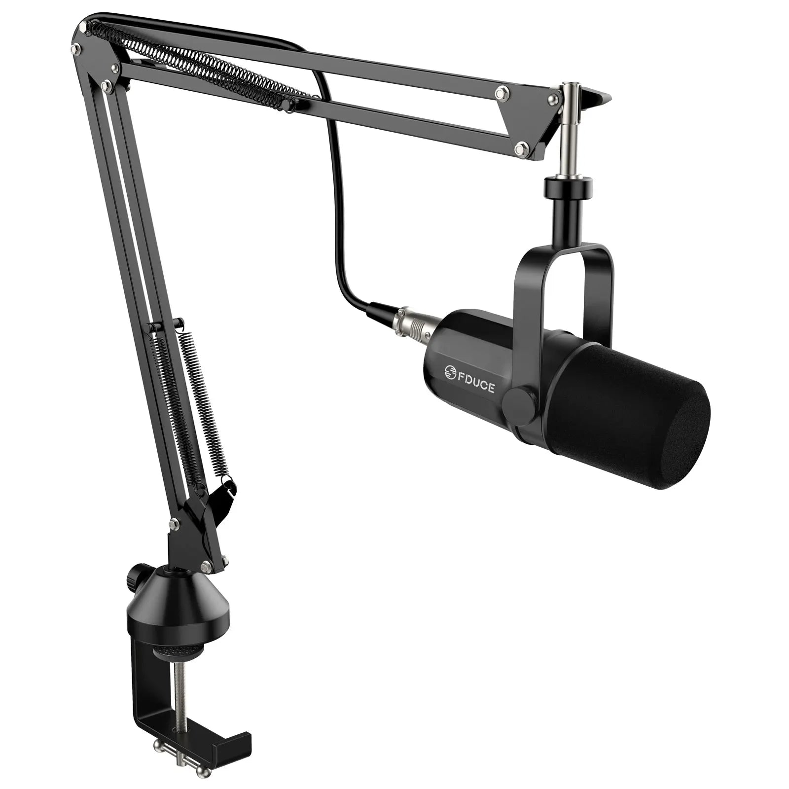 FDUCE SL40X+ /SL40X XLR Dynamic Microphone Kit With Arm Stand/Built-in Headset Output / Sound Insulation,For PC PS5/4 Mixer