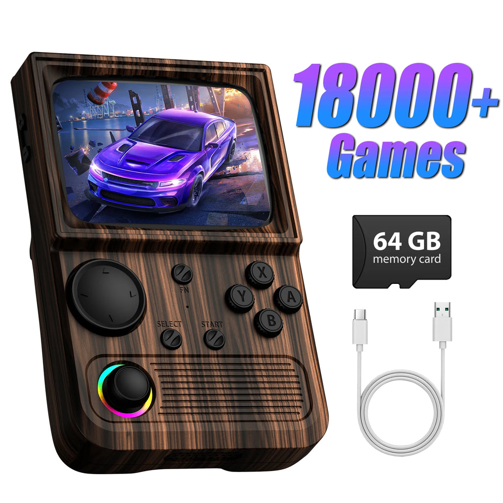 R36T Retro Handheld Game Console 18000+Game EmuEMEC System 3.5'' IPS Screen Wi-Fi Multiplayer Portable Pocket Video Console