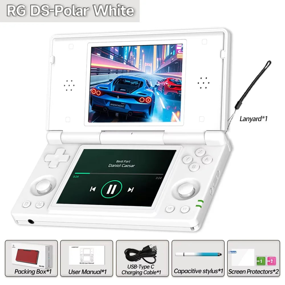 ANBERNIC RG DS Handheld Game Console 4" IPS Multi-touch Screen 64-bit Android 14 Dual-screen Flip Video Games Player RGDS PSP