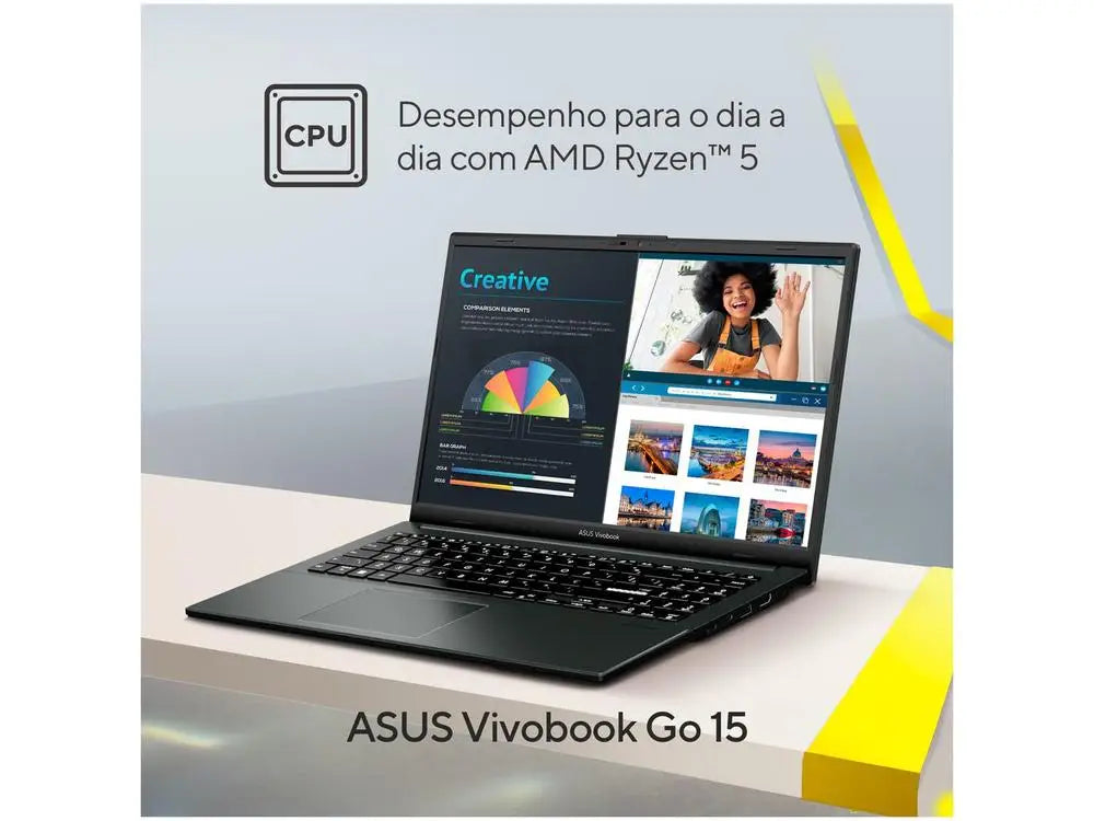 ASUS Vivobook Go 15 Notebook AMD Ryzen 5 7520U 8GB RAM 512GB SSD 15.6" Full HD Windows 11 E1504FA-NJ836W