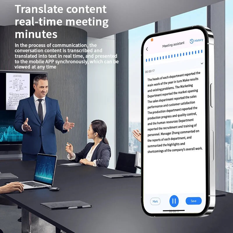 AI Intelligent voiceTranslation Earphones In real time Online Translator 143Language Noise Reduction In Ear Translation EarBurds