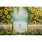 Fondo fotográfico de girasoles de granja, fiesta de cumpleaños de niños, fiesta de pastel, ducha de bebé, telón de fondo de retrato, estudio fotográfico