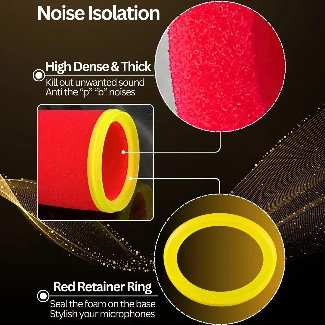 Windscreen for Shure SM7B, Microphone Pop Filter Cover with Ring, Color Mic Foam Cover Replacement Noise Reduction for SM7dB Mic