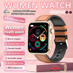 2025 New NFC Smart Watch Women AMOLED HD Screen IP68 Waterproof Blood Oxygen Heart Rate BT Call Smartwatch Watch