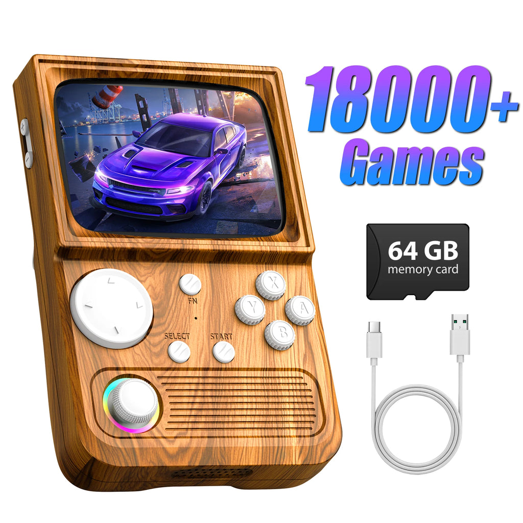 R36T Retro Handheld Game Console 18000+Game EmuEMEC System 3.5'' IPS Screen Wi-Fi Multiplayer Portable Pocket Video Console