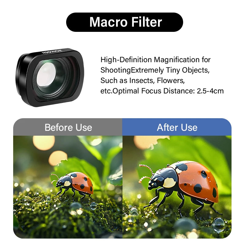 Ronkoen For DJI OSMO Pocket 3 Magnetic ND/CPL Filter Set Creator Combo Accessories, Action Camera Neutral Density Filters