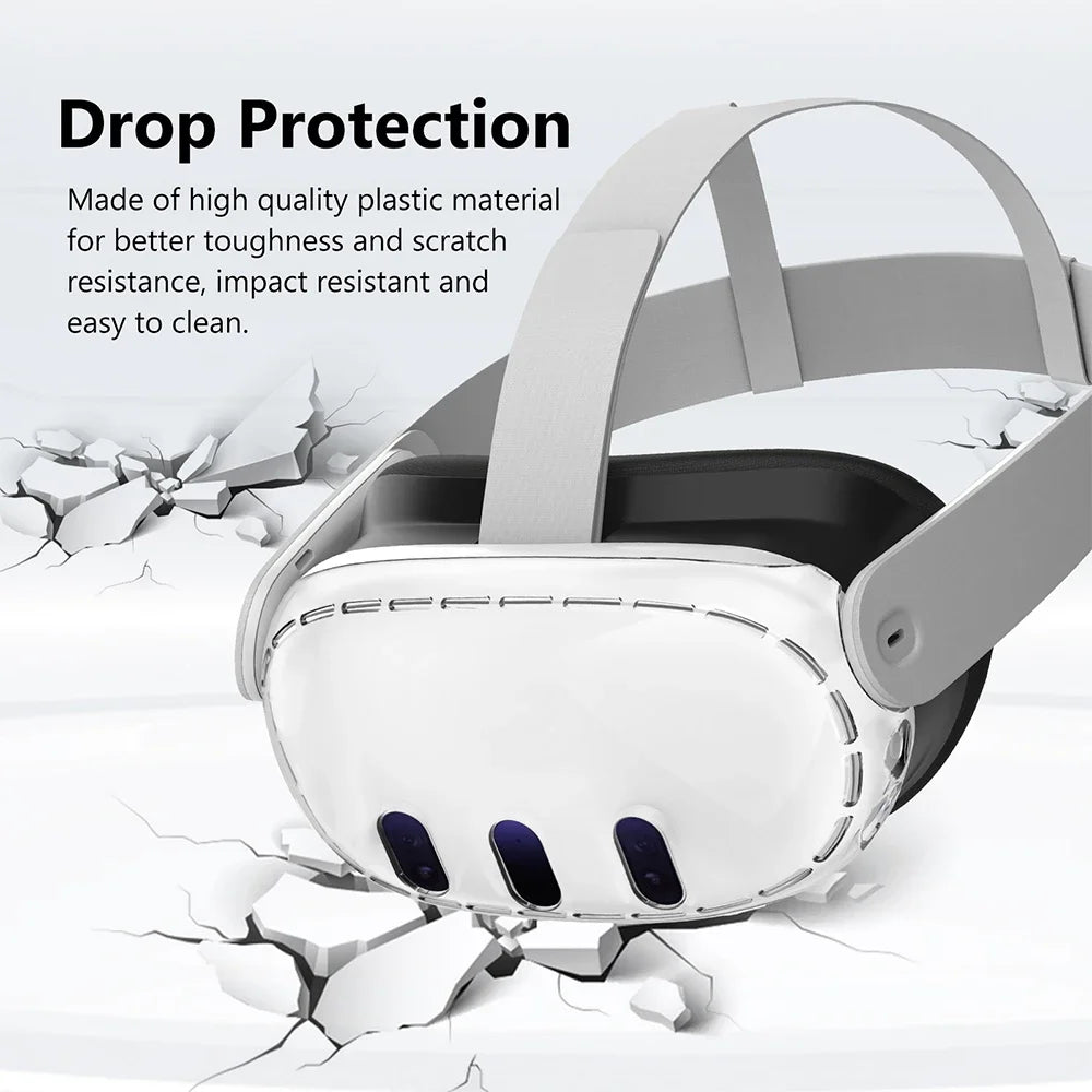 Estuche Transparente Para Accesorios De Meta Quest 3, Cubierta Protectora Para Auriculares VR, Protector De Lente De Cámara, Cristal Templado Para Quest3