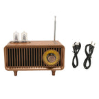 Wooden FM Stereo Sound Radio Vintage Imitation Wood Grain Portable Bluetooth Speaker Portable Speaker Vintage Radio Speaker