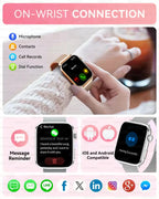 2025 New NFC Smart Watch Women AMOLED HD Screen IP68 Waterproof Blood Oxygen Heart Rate BT Call Smartwatch Watch