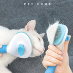Cepillo de pelo para perros y gatos, cepillo para el cuidado y el cuidado de gatos, peine de acero inoxidable para limpieza de