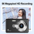 4K HD 1080P Digital Camera Anti-Shake Autofocus Vlogging Camera 96MP Portable Vlogging Camera 16X Zoom for Kid Adult Photography