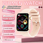 2025 New NFC Smart Watch Women AMOLED HD Screen IP68 Waterproof Blood Oxygen Heart Rate BT Call Smartwatch Watch