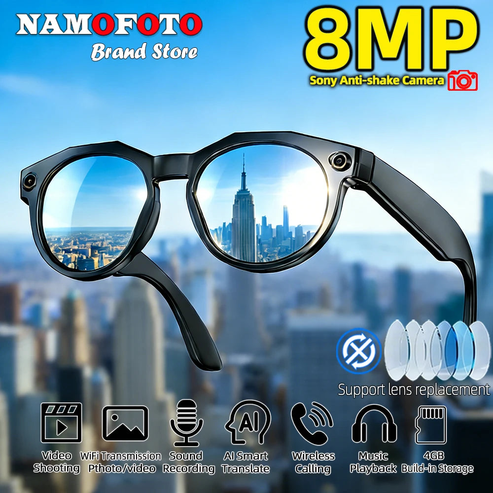 2026 New Smart Glasses 8MP Camera