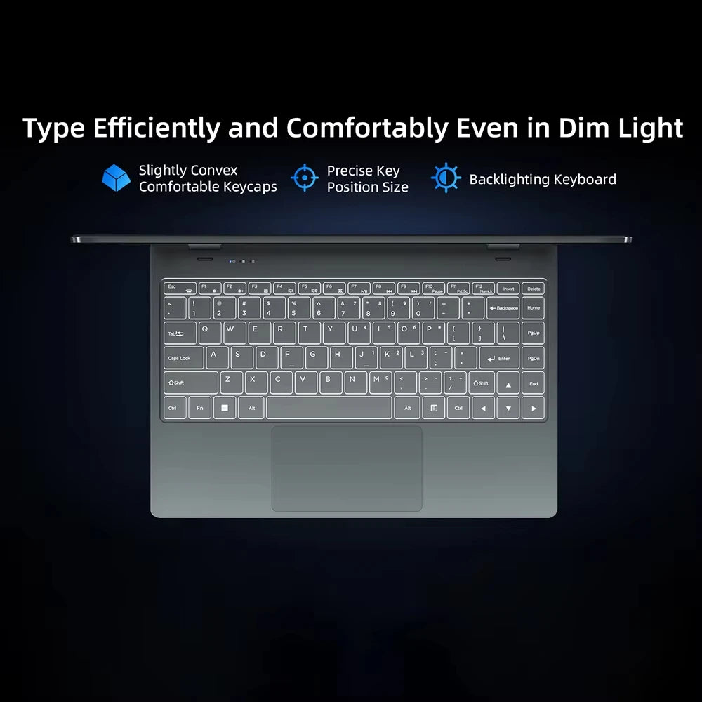 BMAX Y14 Plus Laptop 14 Inch Touch Screen 16GB RAM 512GB SSD Intel N150 1920*1080 IPS 360°Convertible Notebook Windows 11