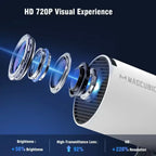 Projector HY300 Linux Dual Wifi6 290ANSI Allwinner H726 BT5.4 1080P 1280*720P Home Cinema Outdoor Projetor