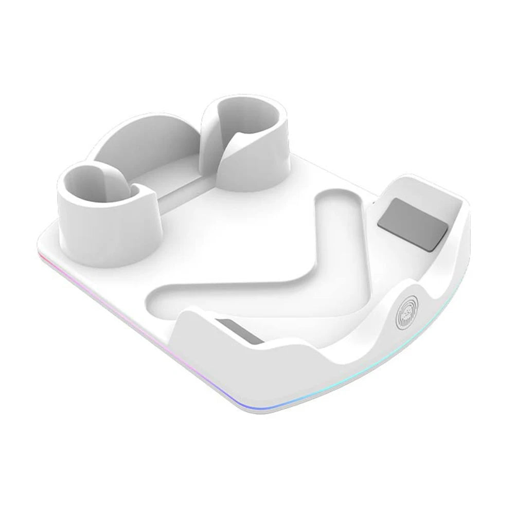 Charging Dock for Meta Quest 3S VR Charging Station W/ RGB Light Charging Stand Headset Display Stand and Controller Mount