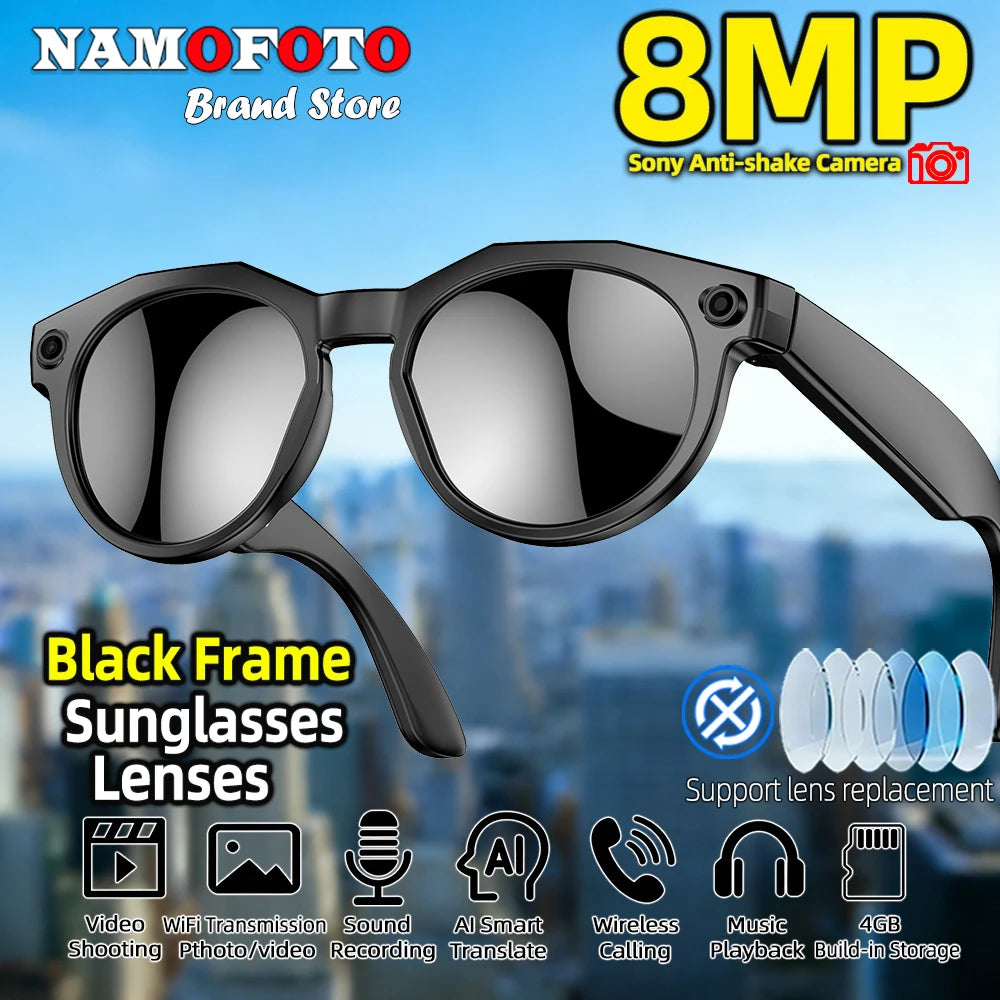 2026 New Smart Glasses 8MP Camera