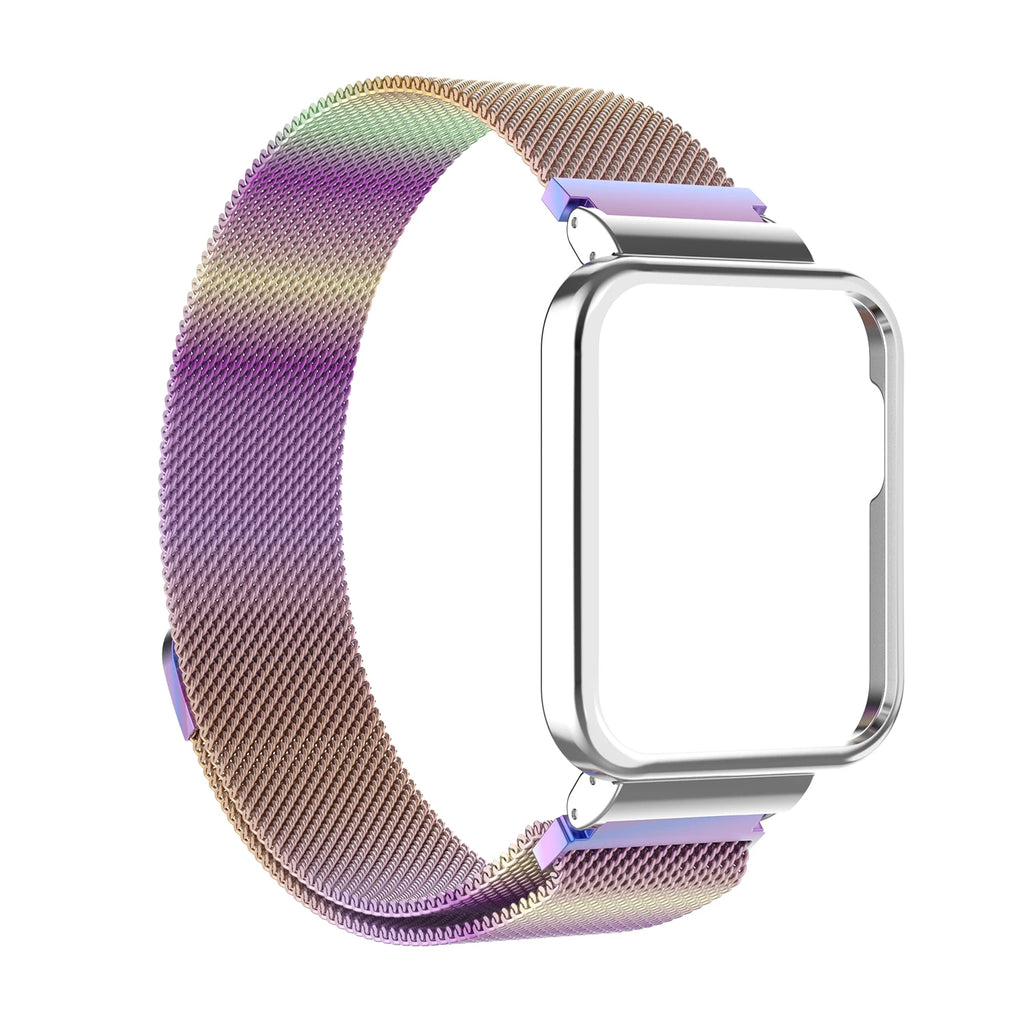 Milanese Magnetic correa Mi Watch Lite 2 metal Magnetic Loop correa For Redmi watch 2  Wristband Bracelet+Case cover