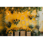 Fondo fotográfico de girasoles de granja, fiesta de cumpleaños de niños, fiesta de pastel, ducha de bebé, telón de fondo de retrato, estudio fotográfico