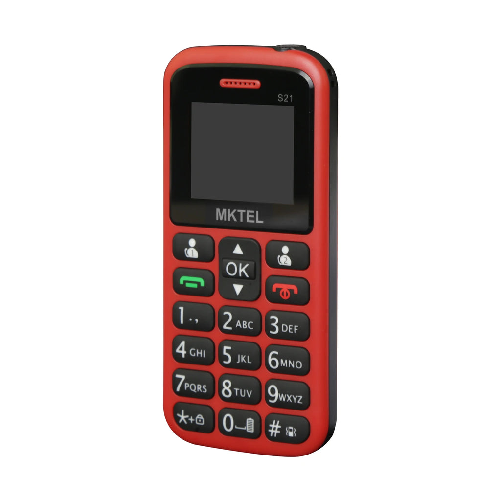 MKTEL S21 Feature Phone 1.77" Screen 800mAh Battery Dual SIM Dual Standby Loud Speaker MP3 MP4 FM Radio 2G Phone For Seniors