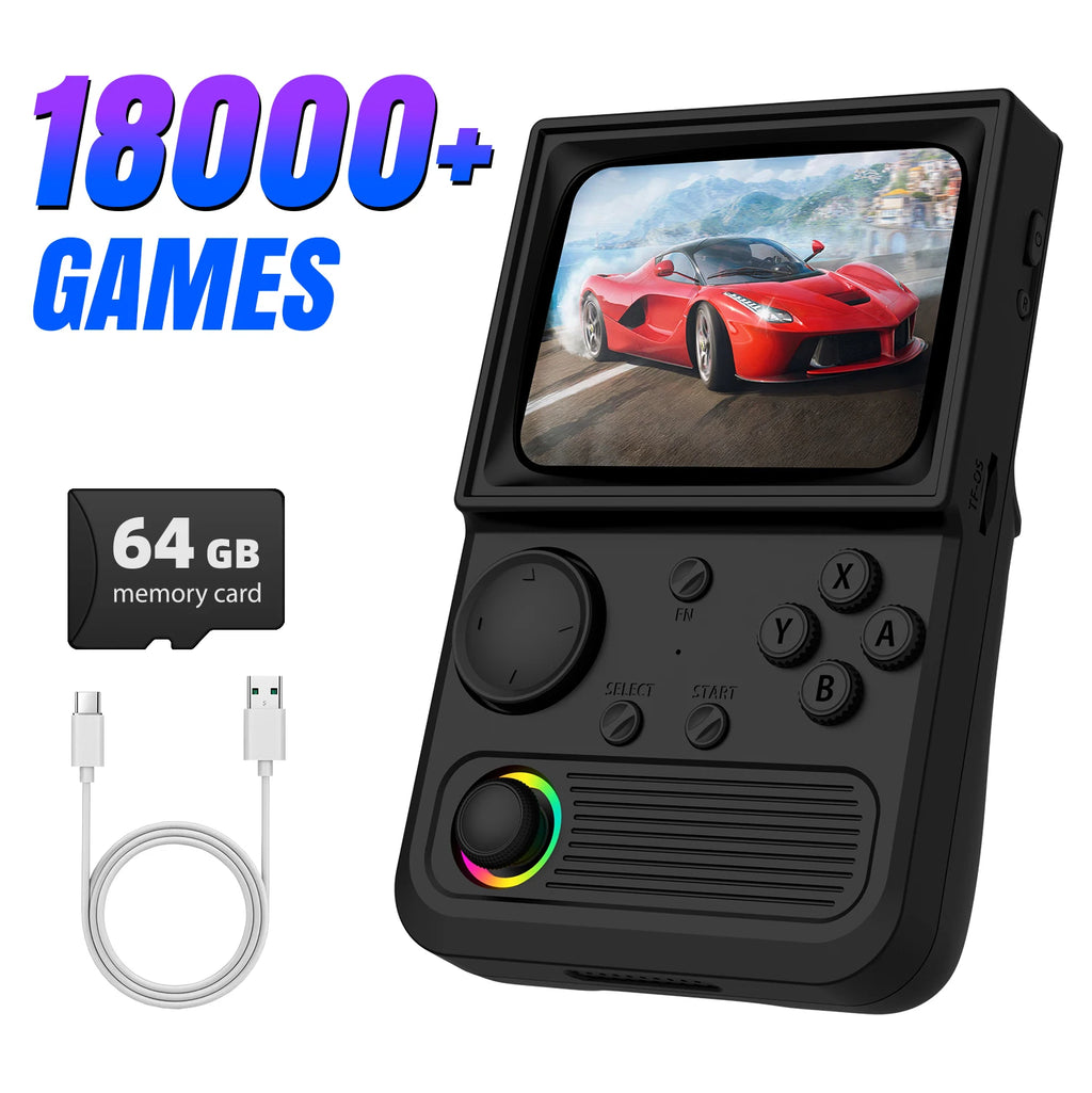 R36T Retro Handheld Game Console 18000+Game EmuEMEC System 3.5'' IPS Screen Wi-Fi Multiplayer Portable Pocket Video Console
