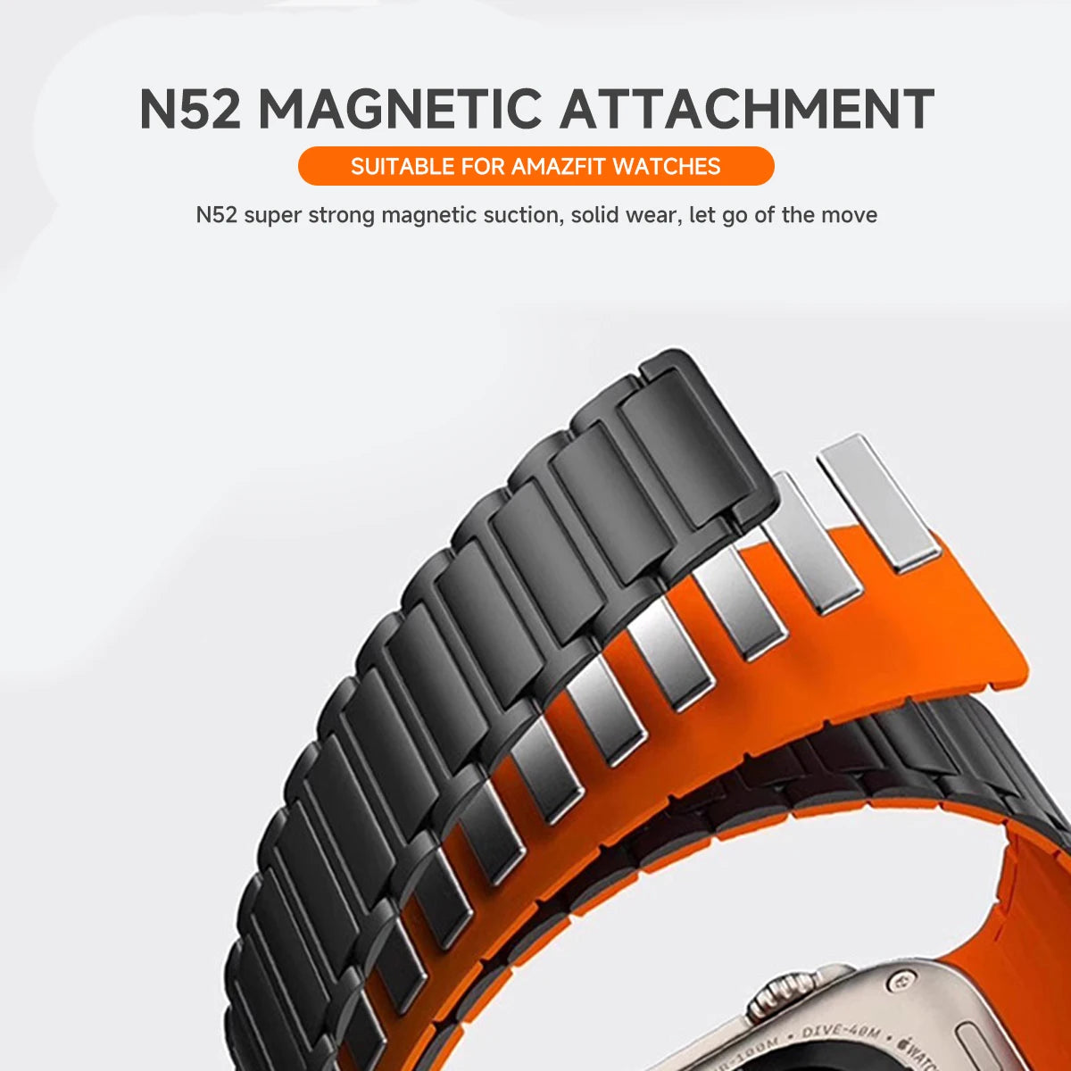 Soft Silicone Magnetic Strap For Huami Amazfit T-rex/T Rex Pro Watch Band Bracelet For Amazfit Trex 2/3 Replacement Wrist Strap