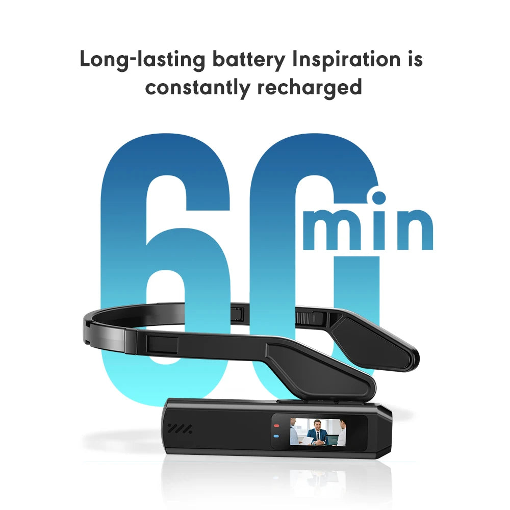 Cámara portátil mini HD 2.7K/60FPS/60FPS, cámara ponible, lente gran angular de 110°, aplicación WiFi, videocámara, cámara deportiva montada en la cabeza
